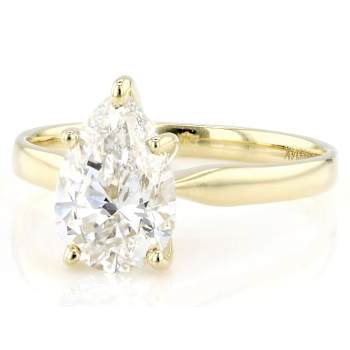 Lab-Grown Diamond Pear Shape Solitaire Ring In 14K Gold 2.00ct