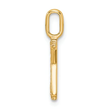 14K Yellow Gold Diamond Initial X Initial Pendant