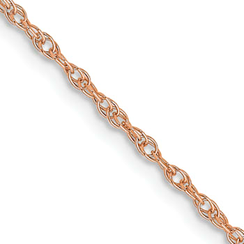 14k Rose Gold 1.15mm Solid Cable 20 Inch Chain