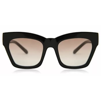 Karen Walker Black Cat Eye Frame/ Brown Gradient Lenses Sunglasses