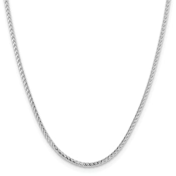 14K White Gold 3mm Franco Chain Necklace