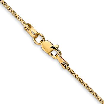 14k Yellow Gold 1.4mm Solid Diamond-Cut Parisian Wheat 20 Inch Chain