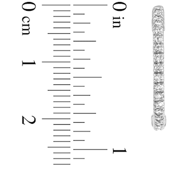 0.50ctw Diamond Hoop Earrings in 14k White Gold