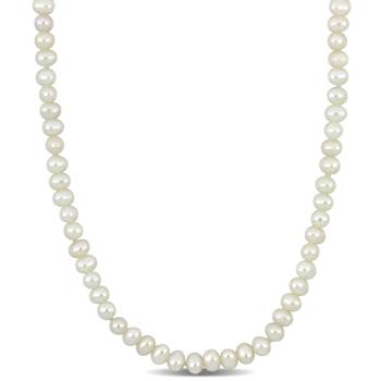 3-4mm Cultured Freshwater Pearl Strand Necklace 16 Inch