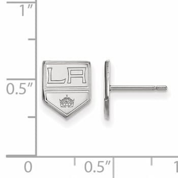 Rhodium Over Sterling Silver NHL Los Angeles Kings LogoArt Extra Small
Post Earrings