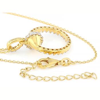 Elegant Lab-Grown Diamond Pendant Necklace 1.20ctw In 18K Gold Over
Sterling Silver