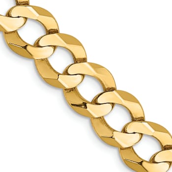 14k Yellow Gold 8.3mm Flat Cuban 20 Inch Chain