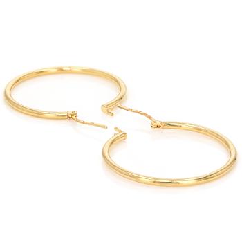 Statement Polished Hoop Earrings In 18K Gold Over Sterling Silver