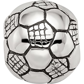 Sterling Silver Soccer Ball Bead