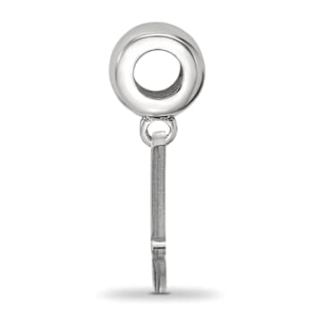 Sterling Silver Rhodium-plated LogoArt Oklahoma State University Small
Dangle Bead