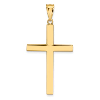 14k Yellow Gold Latin Cross Pendant