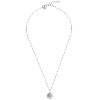 Initial I Charm Pendant Necklace In Silver-Tone