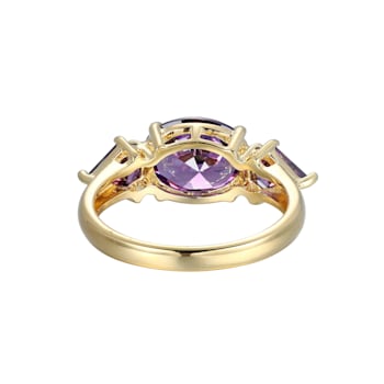 Purple Cubic Zirconia 18k Yellow Gold Over Sterling Silver February
Birthstone Ring 5.55ctw