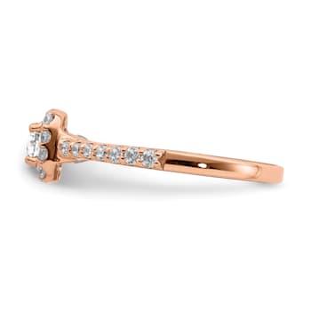 14K Rose Gold Lab Grown Diamond Complete Engagement Ring 0.767ctw