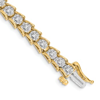14k Yellow Gold and 14k White Gold with Rhodium over 14k Yellow Gold
Diamond Bracelet