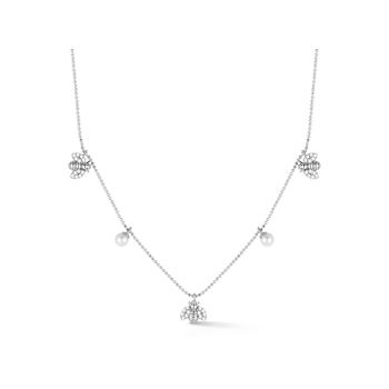 Sterling Statements Rhodium Over Sterling Silver Freshwater Pearl CZ Bee
Charm Necklace