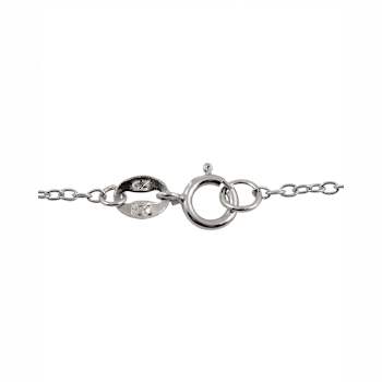 Heart Shape CZ Solitaire Pendant In Sterling Silver