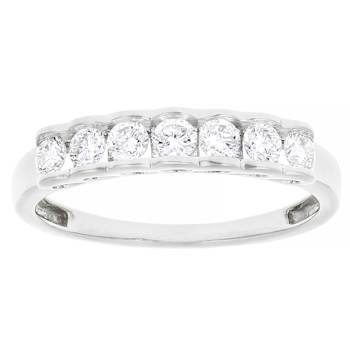 Polished Lab-Grown Diamond Band Ring 0.45ctw In Sterling Silver