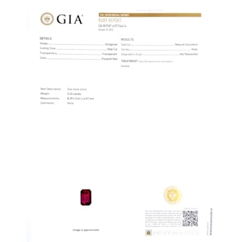 Ruby 8.29x5.61mm Rectangular Octagonal 2.22ct