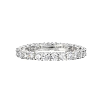 White Cubic Zirconia Platinum Over Sterling Silver Ring 2.80ctw