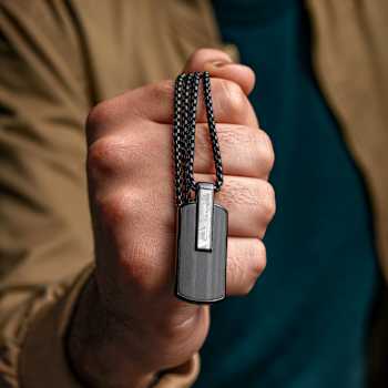 Atlantica Dog Tag Ebony Meteorite