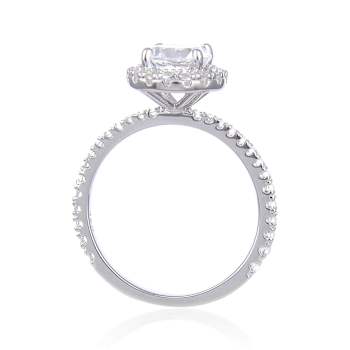Round White Topaz Sterling Silver Ring, 2.80ctw