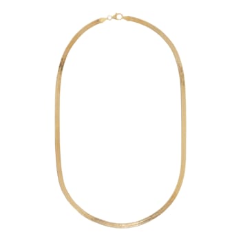 18K Yellow Gold Plated Sterling Silver 4.50 mm Flexible Herringbone
18" Necklace
