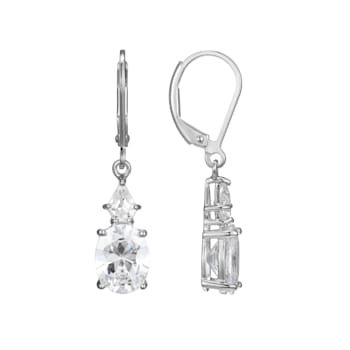 White Cubic Zirconia Platium Over Sterling Silver April Birthstone
Earrings 6.30ctw