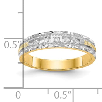 14K Yellow Gold AA Quality Ladies Wedding Band