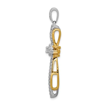 14K Yellow and White Gold 1/3ct. Diamond Passion Cross Pendant
