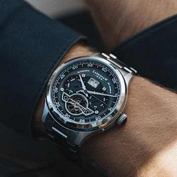 Thomas Earnshaw Baron Grand Date Calendar Open Heart Automatic