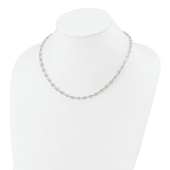 Sterling Silver Polished Fancy Link Necklace