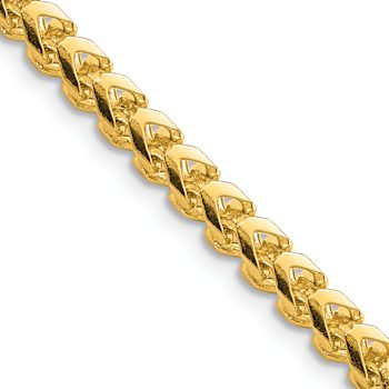 14k Yellow Gold 3.7mm Solid Franco Link Chain