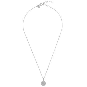 Initial Q Charm Pendant Necklace In Silver-Tone