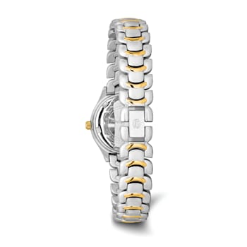 Ladies Charles Hubert Two-tone Brass White Dial Watch