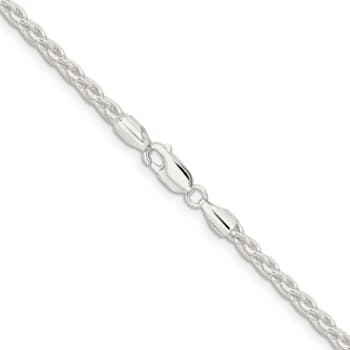 Sterling Silver 3.7mm Round Spiga Chain Necklace