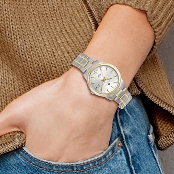 Men's Charles Hubert Two-Tone Titanium 40mm Silver-tone Dial Watch