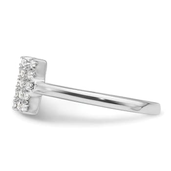 Rhodium Over 14K White Gold Lab Grown Diamond VS/SI GH, Initial N
Adjustable Ring