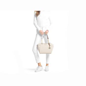 Michael Kors Jet Set Large Vanilla Signature Logo Shoulder Bag