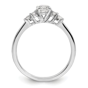 Rhodium Over 14K White Gold Lab Grown Diamond VS/SI GH, Complete
Engagement Ring 0.5ctw