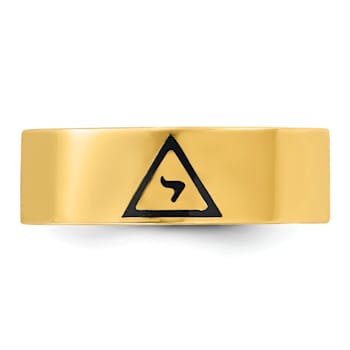 10K Yellow Gold Men's Enameled 14th Degree Grand Elect Masonic Ring