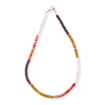 Multi-Shell Beaded Necklace In Multi-Color