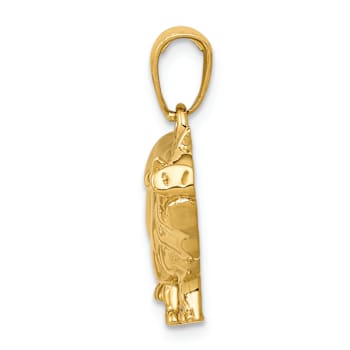14k Yellow Gold Pot Belly Pig Pendant