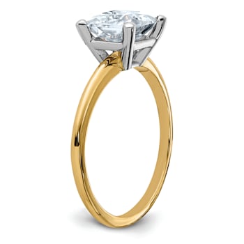14K Yellow Gold With White Gold Accents 1 3/4ctw D E F Pure Light
Princess Moissanite Solitaire Ring