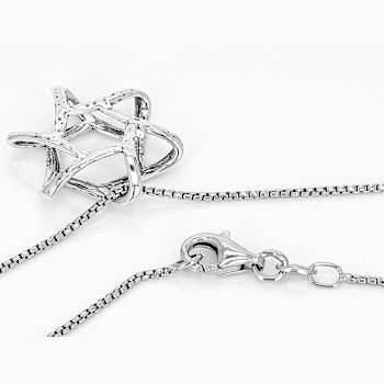 Star of David Pendant Necklace In Oxidized Sterling Silver