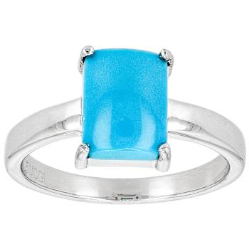 SleepIng Beauty Turquoise Solitaire Ring In Sterling Silver