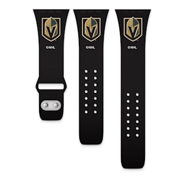 Gametime NHL Vegas Golden Knights Black Silicone Apple Watch Band
(38/40mm M/L). Watch not included.