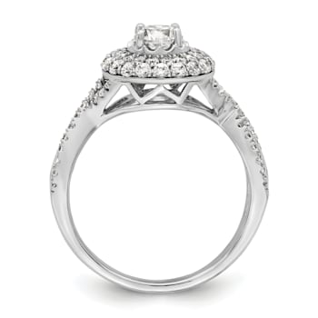 Rhodium Over 14K White Gold Eternal Promise Lab Grown Diamond Halo
Complete Ring 1.008ctw