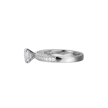 White Cubic Zirconia Platineve Ring With Band 3.63ctw
