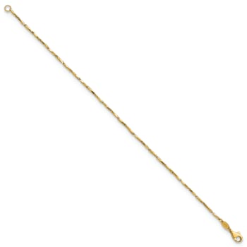 14k Yellow Gold Polished Fancy Link Bracelet